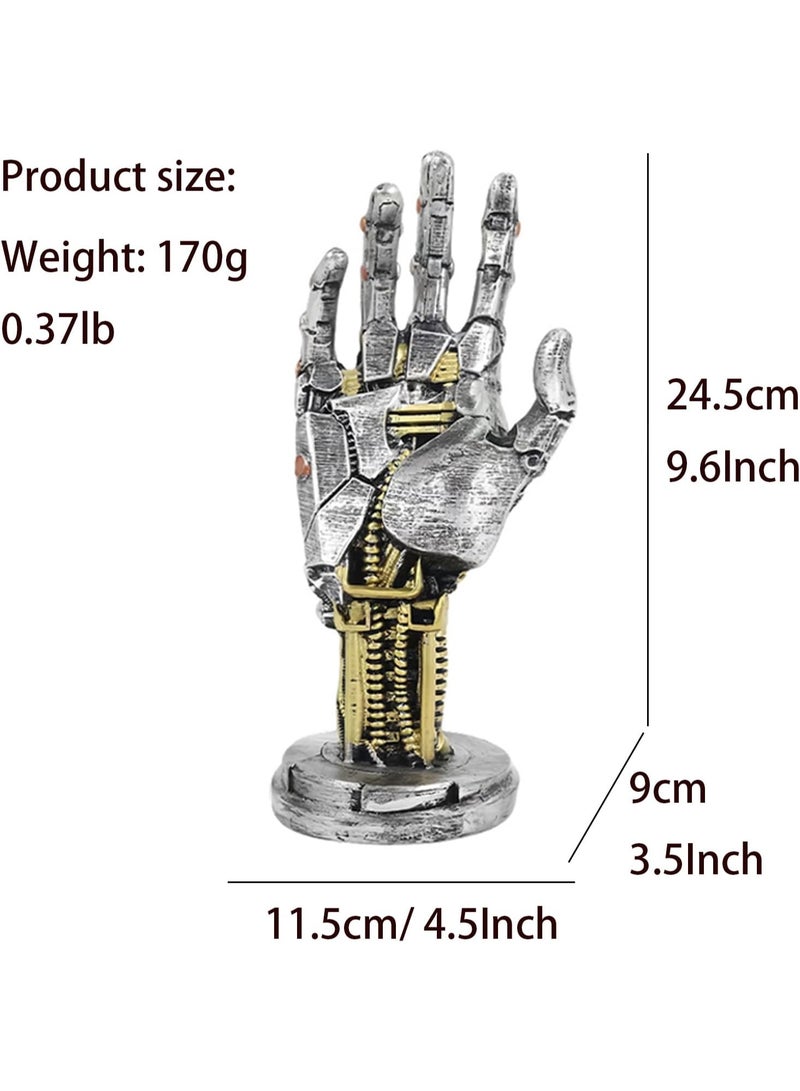 FAYET Cyberpunk Mechanical Hand PS5 Controller Holder, Steampunk Resin Gaming Decor Statue for Desk, Shelf & Gaming Room - Image 4